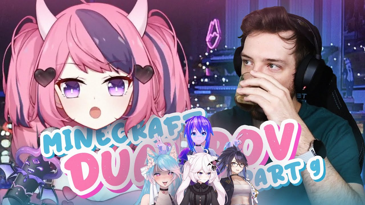 Connor x Ironmouse w/ Nyan, Silvervale, Melody & Kson - Minecraft (Part 9) | Dual POV [25/11/2021]