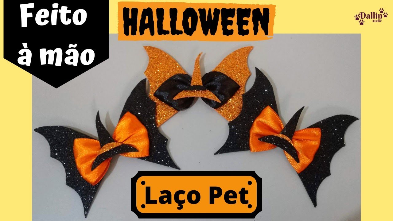 Feito à Mão | Lacinho Pet | Dia das Bruxas | Halloween