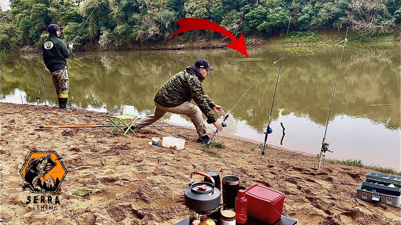 Pescaria de  Carpas no FRIO EXTREMO! Ações de tirar o folego ❄️🎣