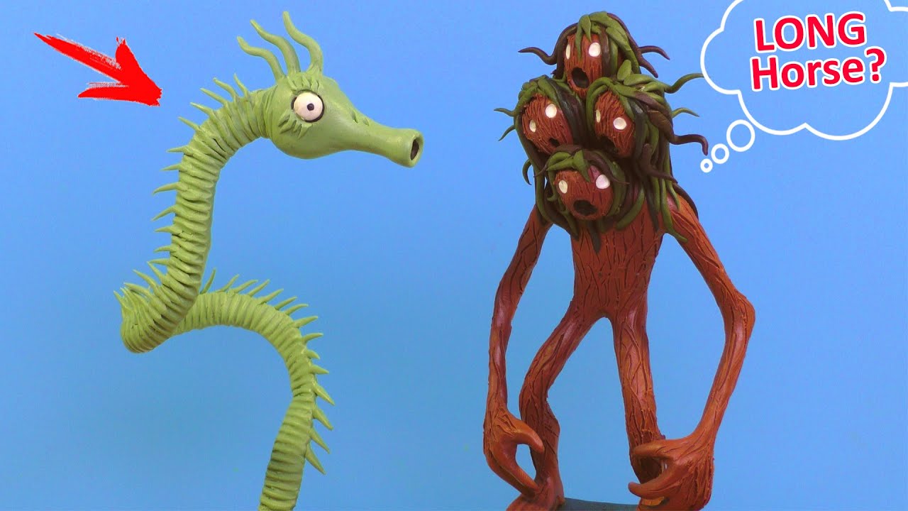 Tree Head and Sea Long Horse with Clay | Trevor Henderson Creatures vs Leovincible