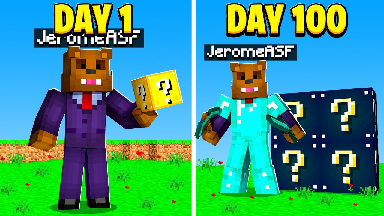 I Survived 100 Days in Lucky Block Minecraft (Here's What Happened)
