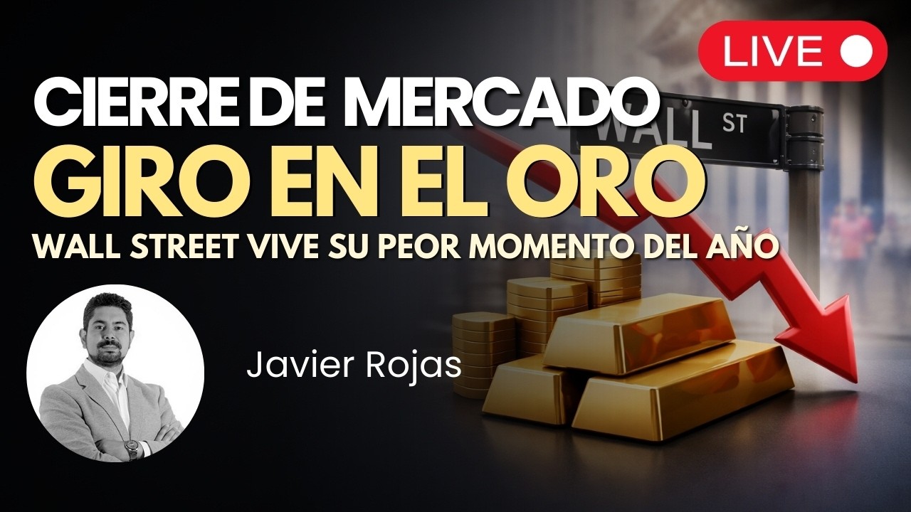 El Oro cambia de tendencia.  EN VIVO 🔴 Cierre del Mercado  | Market Close en Español