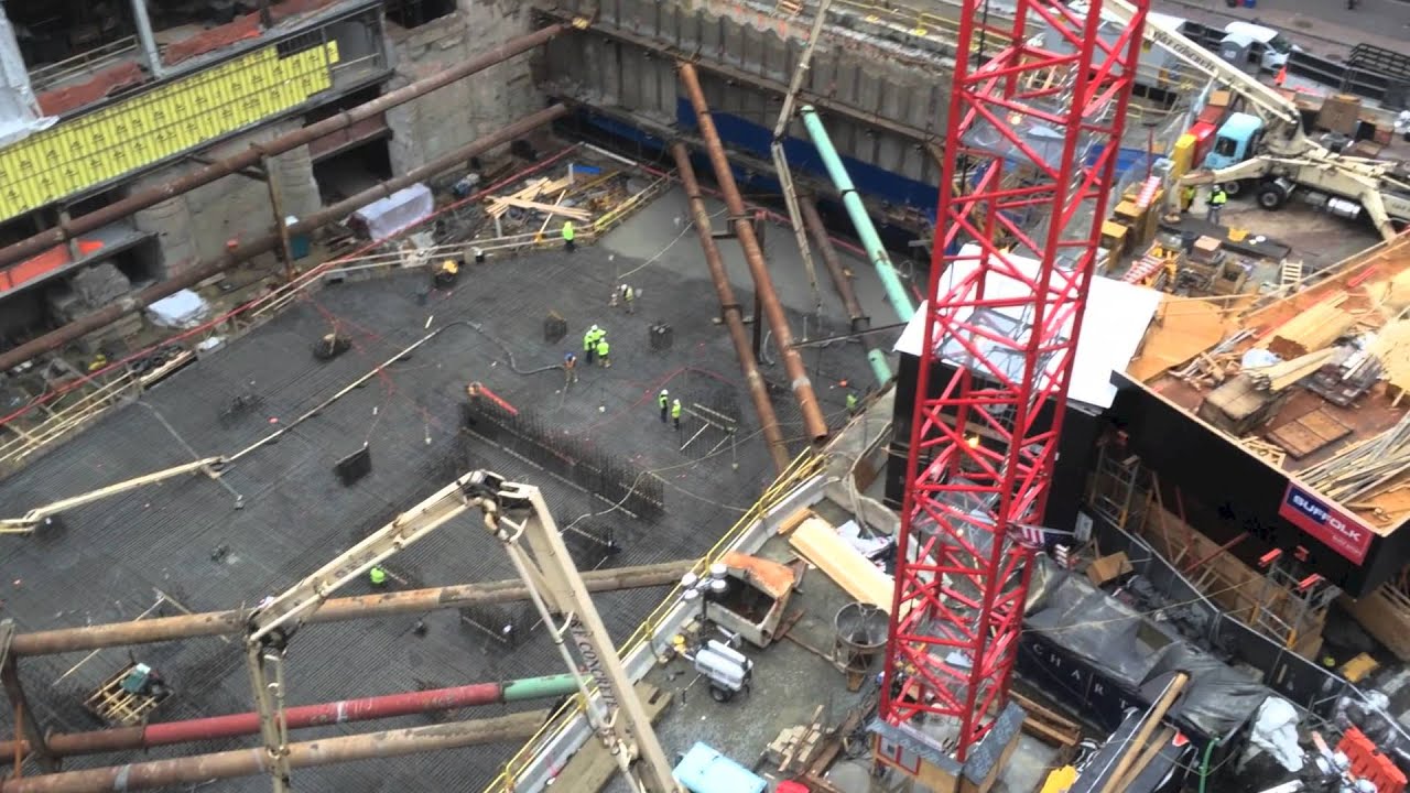 33-hour Continuous Concrete Pour for Millennium Tower in Boston