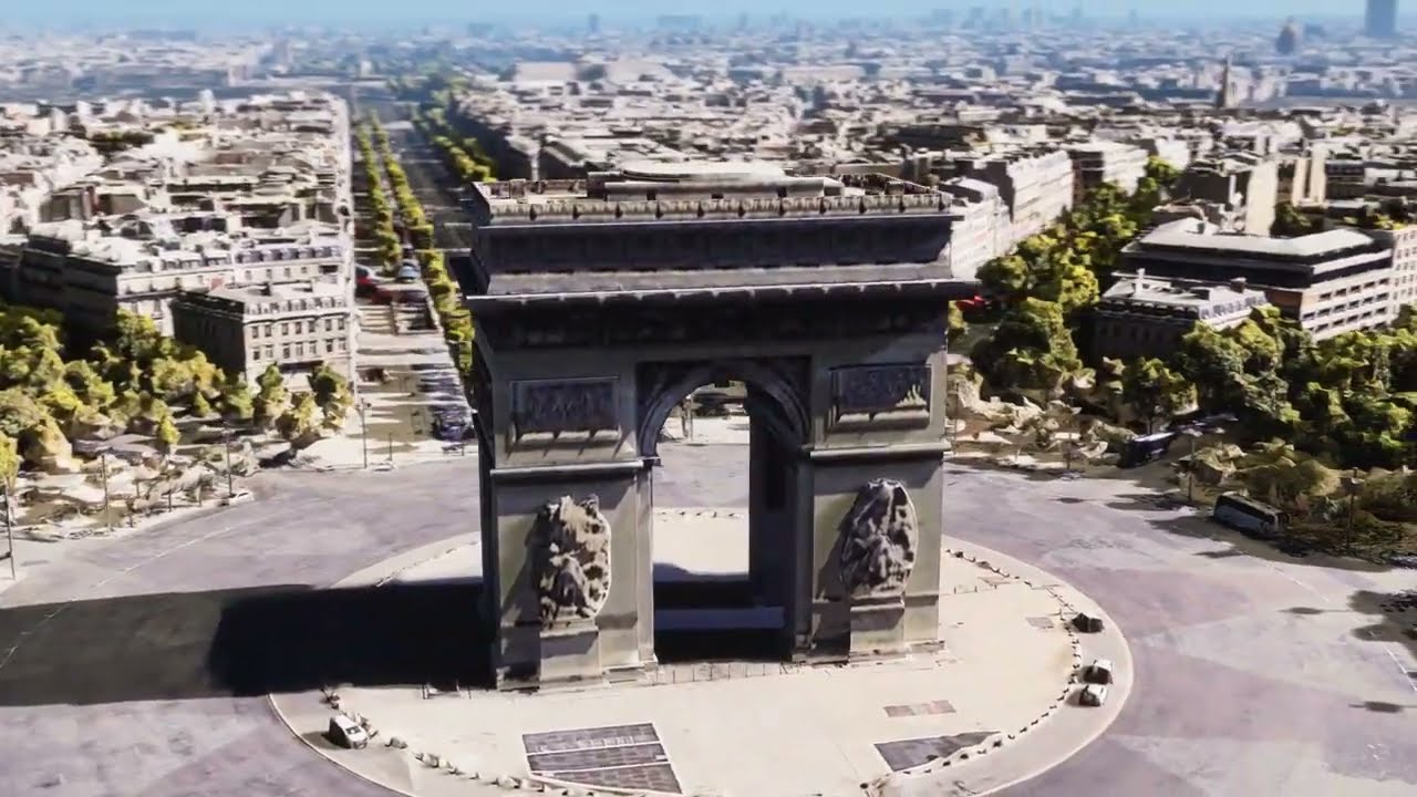 Arco do Triunfo - Arc de Triomphe - 3D Model Google Maps