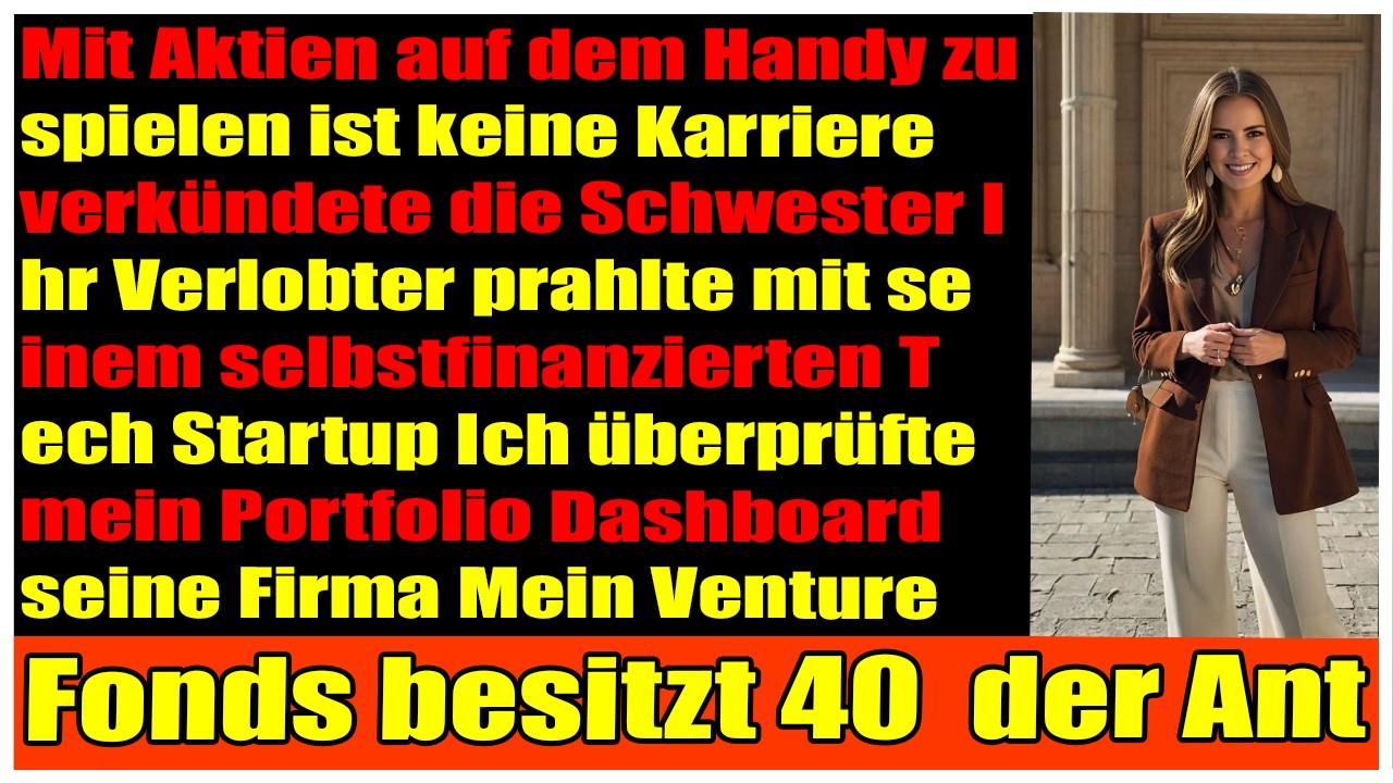 Schwester verlobt Sie hat keinen echten Job Doch sein Startup lebt von meinem Geld