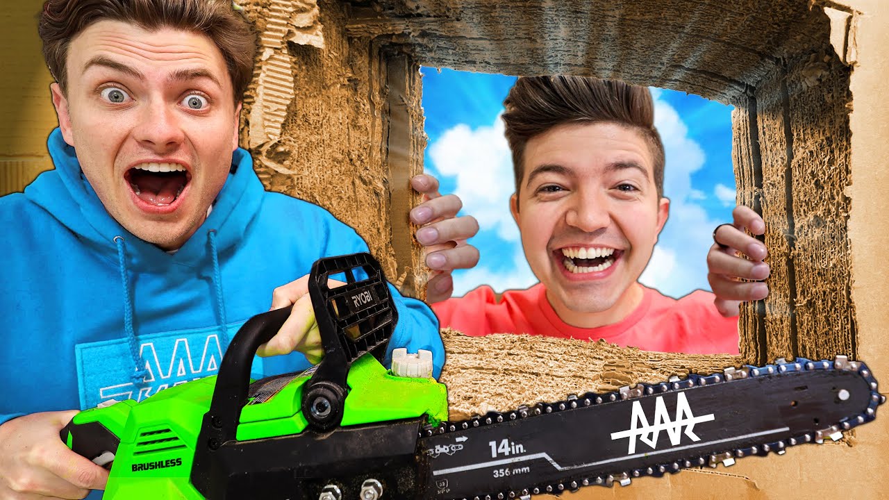 ESCAPING 100 LAYERS OF CARDBOARD! (ft PRESTON)