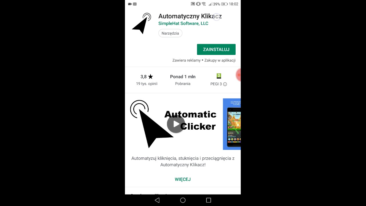Jak zainstalować autoclicker na telefon z androidem.