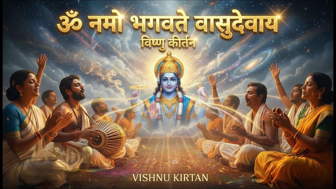 ॐ नमो भगवते वासुदेवाय नमः 108 बार-श्री हरि विष्णु मंत्र | Morning Healing,Meditation Positive Energy