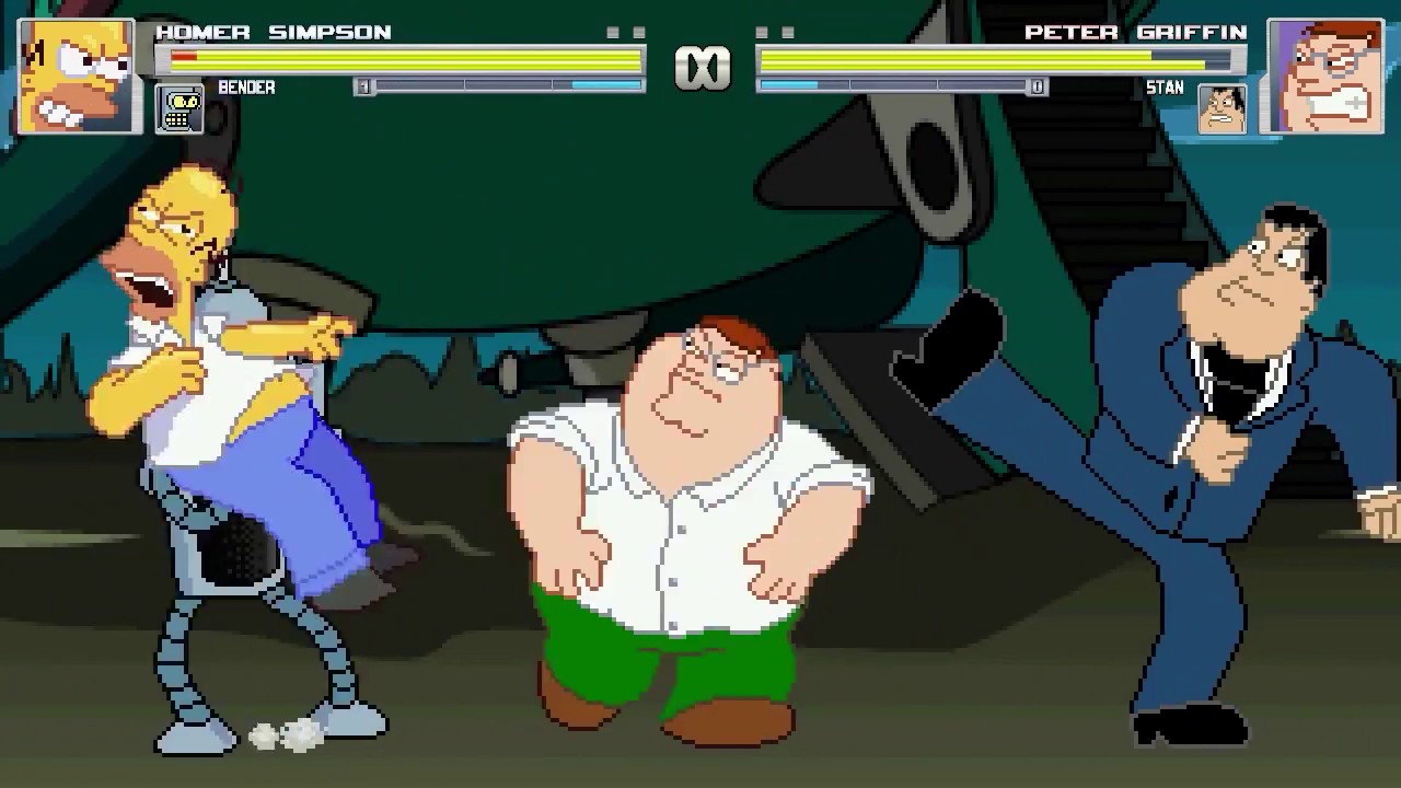 AN Mugen Request #1229: Homer Simpson & Bender VS Peter Griffin & Stan Smith