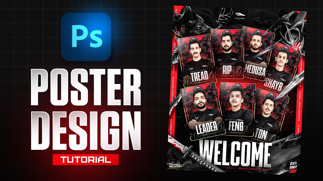 How to Design Poster for Esports Team - MASTERCLASS
