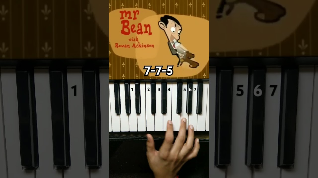 Mr. Bean Cartoon Intro Song (Piano Tutorial) #pianotutorial #shorts