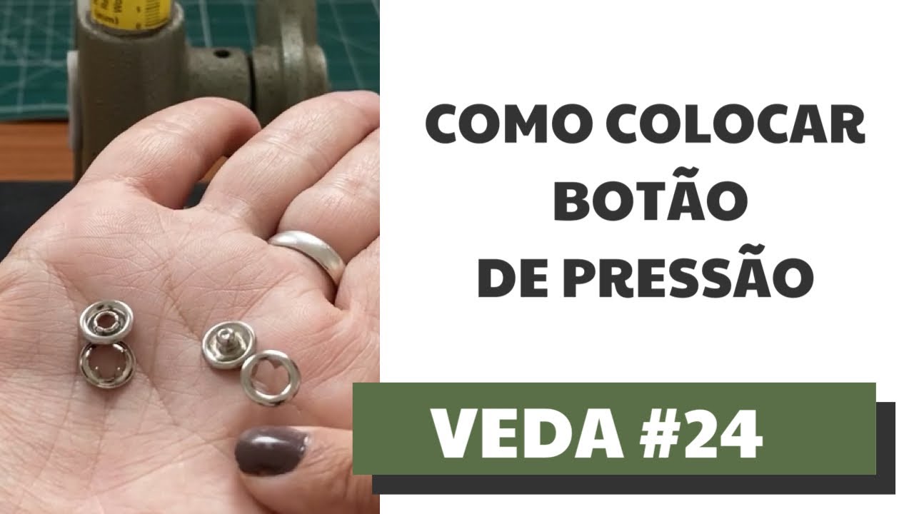 Como colocar botão de pressão tipo tic tac no balancin