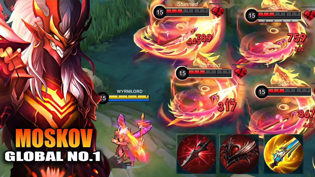 MOSKOV SOLO EVERYONE IN SOLO RANKED GAME! NO ONE CAN CATCH ME WITH THIS UNLI DASH BUILD + ONE HIT!