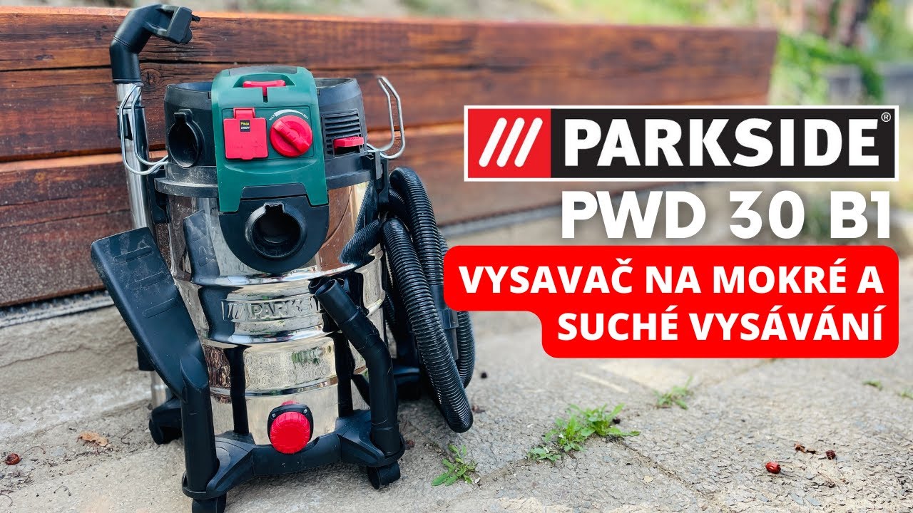 Vysavač na mokré a suché vysávání PARKSIDE PWD 30 B1 - Ideální do dílny