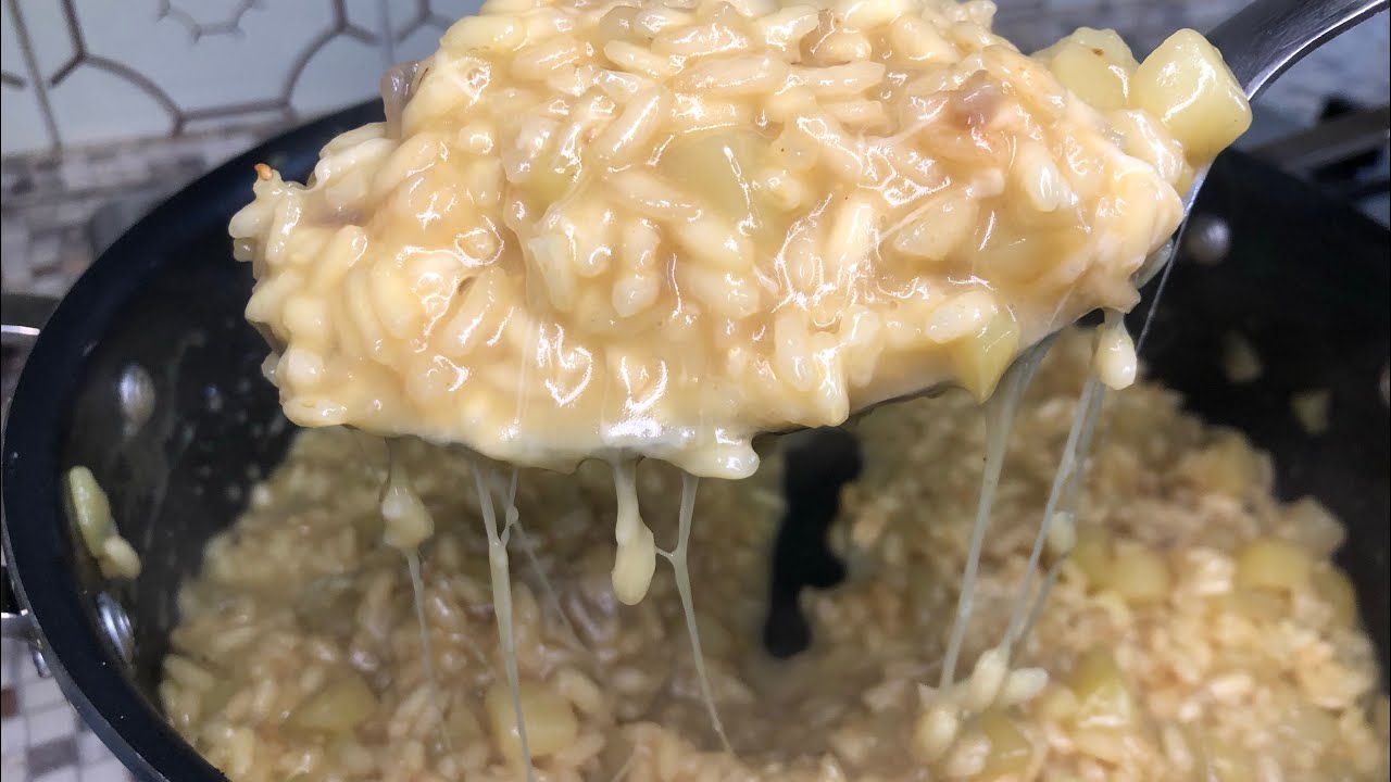 RISOTTO CON SCAMORZA AFFUMICATA E PATATE! Divino 🤩