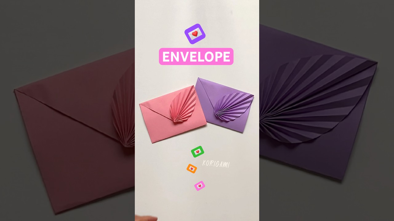 Как сделать КОНВЕРТ 💌 | ПРОСТАЯ БУМАЖНАЯ ПОДЕЛКА ОРИГАМИ | Сделай сам 💌 