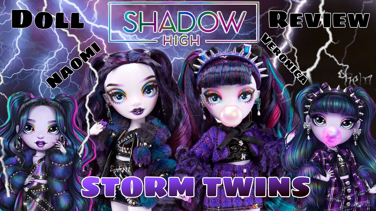 SHADOW HIGH STORM TWINS NAOMI AND VERONICA DOLL REVIEW AND HAUL 🖤💜