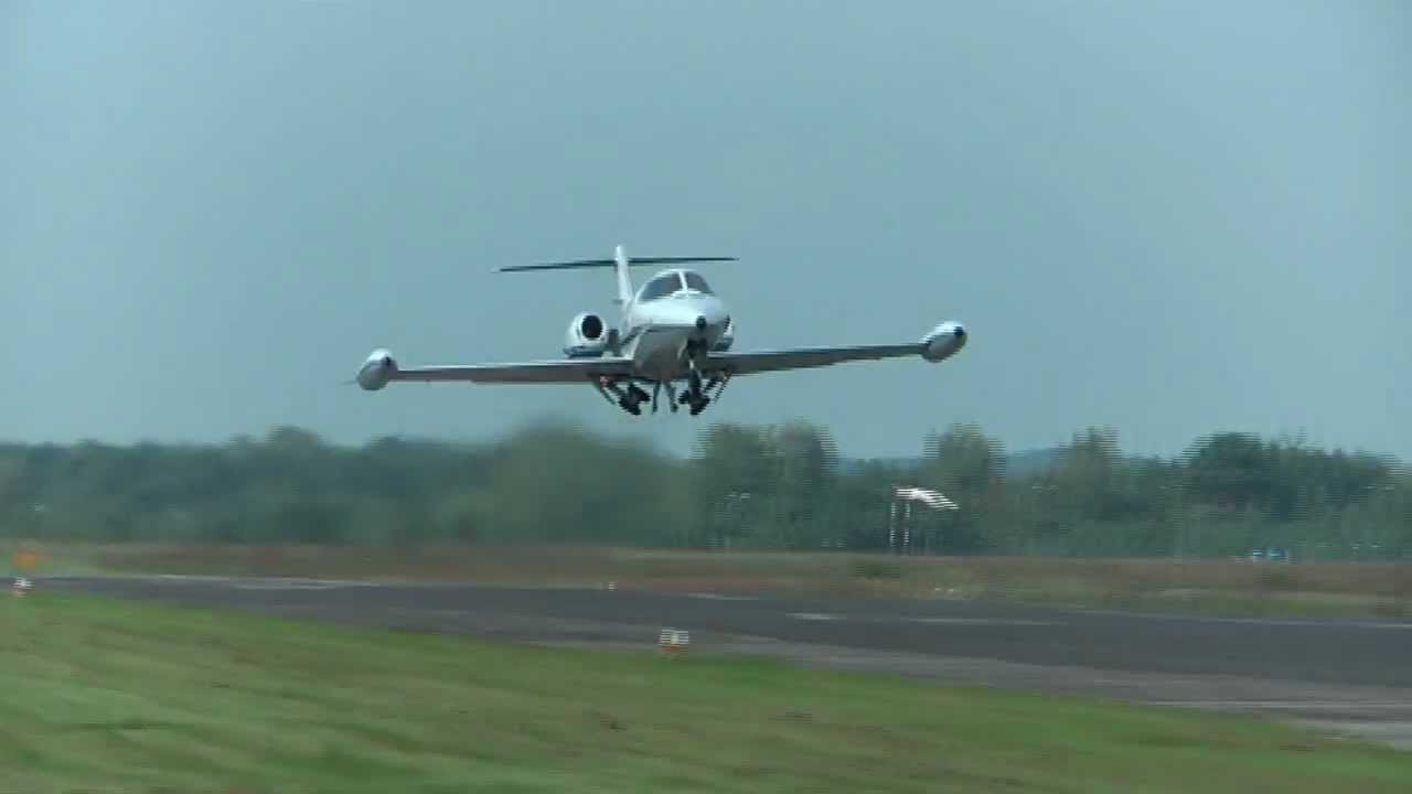 Learjet 24-D, take off in Strausberg
