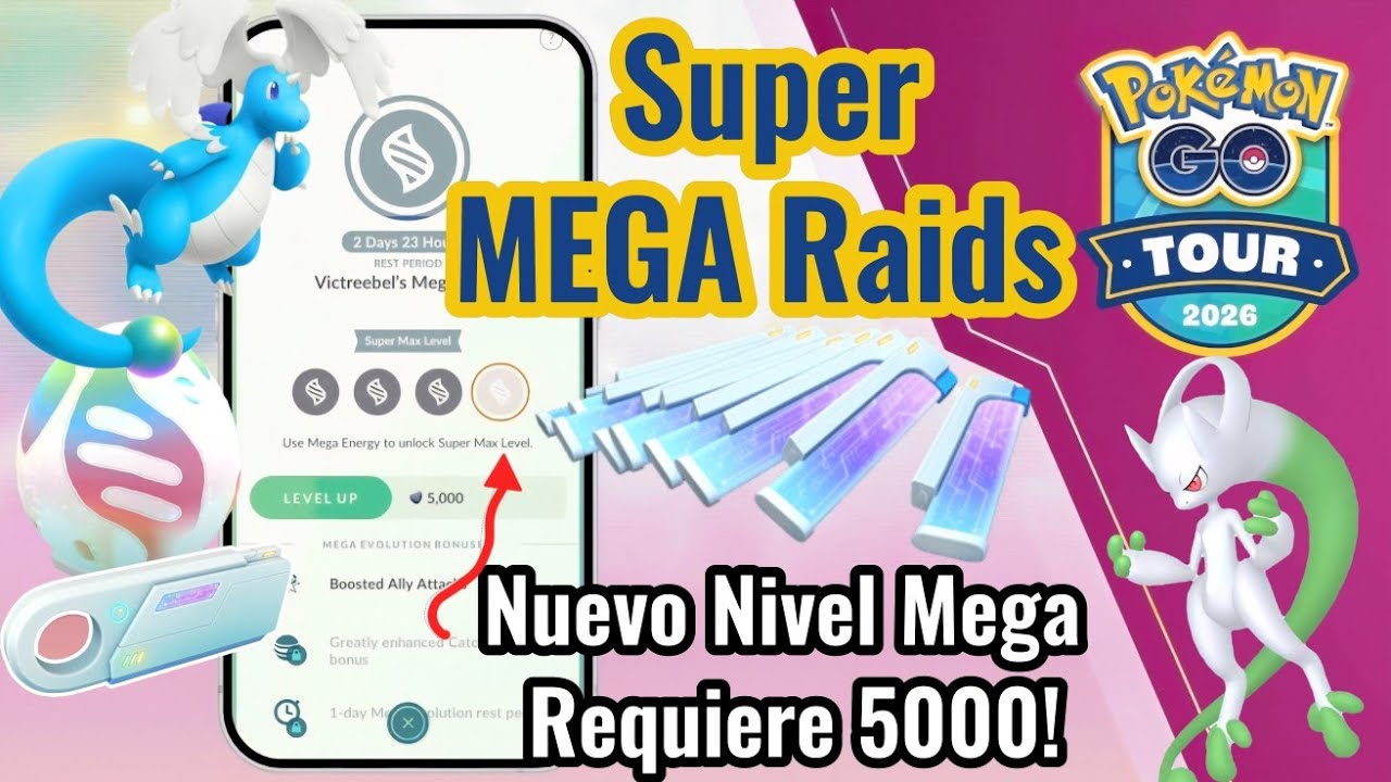 Super MEGA INCURSIONES! Nuevo Nivel MEGA necesitaras 5000 MEGA ENERGÍA PARA MAXIMEGANIVEL #PokemonGo