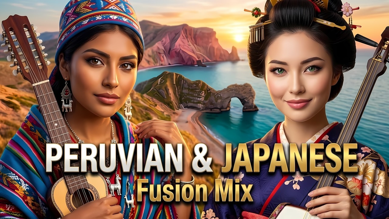 Peruvian & Japanese relaxing fusion music 🌅  Golden Hour Coastal Sunset