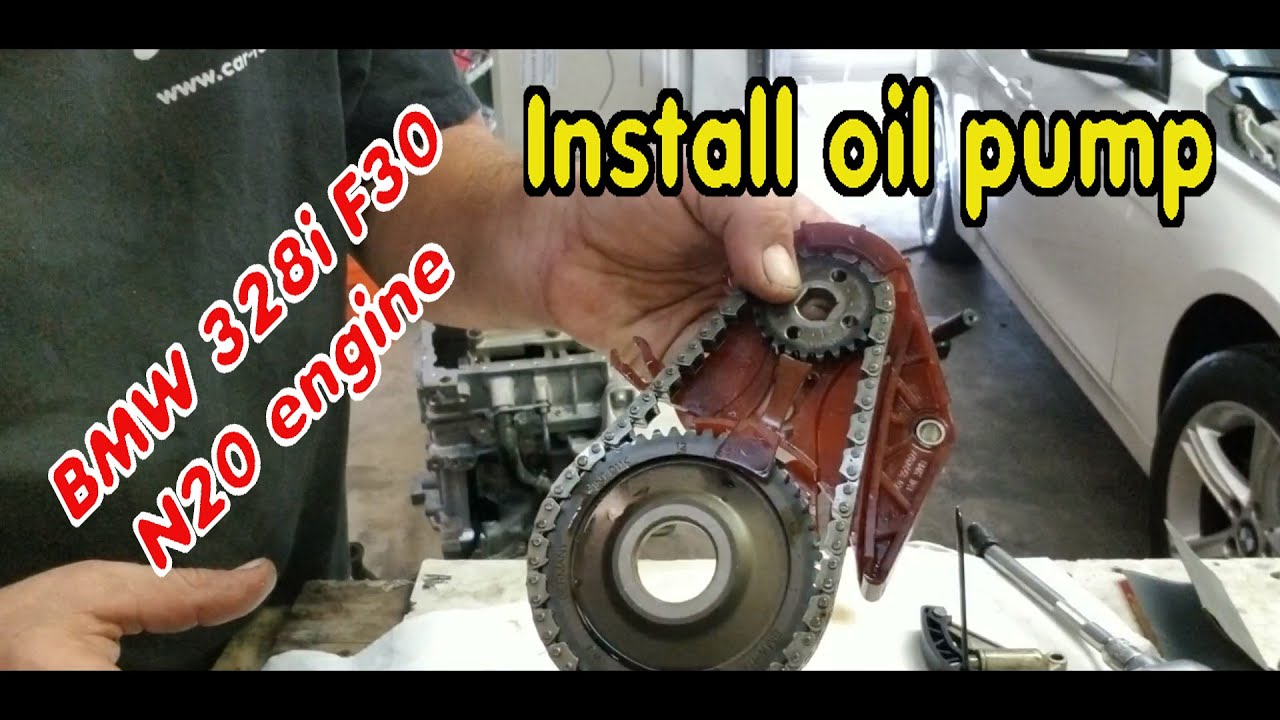 BMW 328i F30 N20 2013 года залит — как установить масляный насос и балансировочный вал