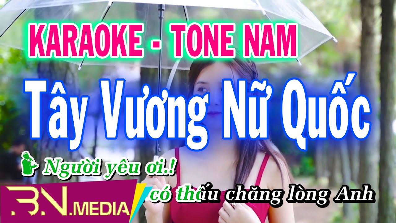 Tây Vương Nữ Quốc | Karaoke ( Tình Nhi Nữ ) | Beat (Nhạc Sống) | Tone Nam | Bình Nguyên Media