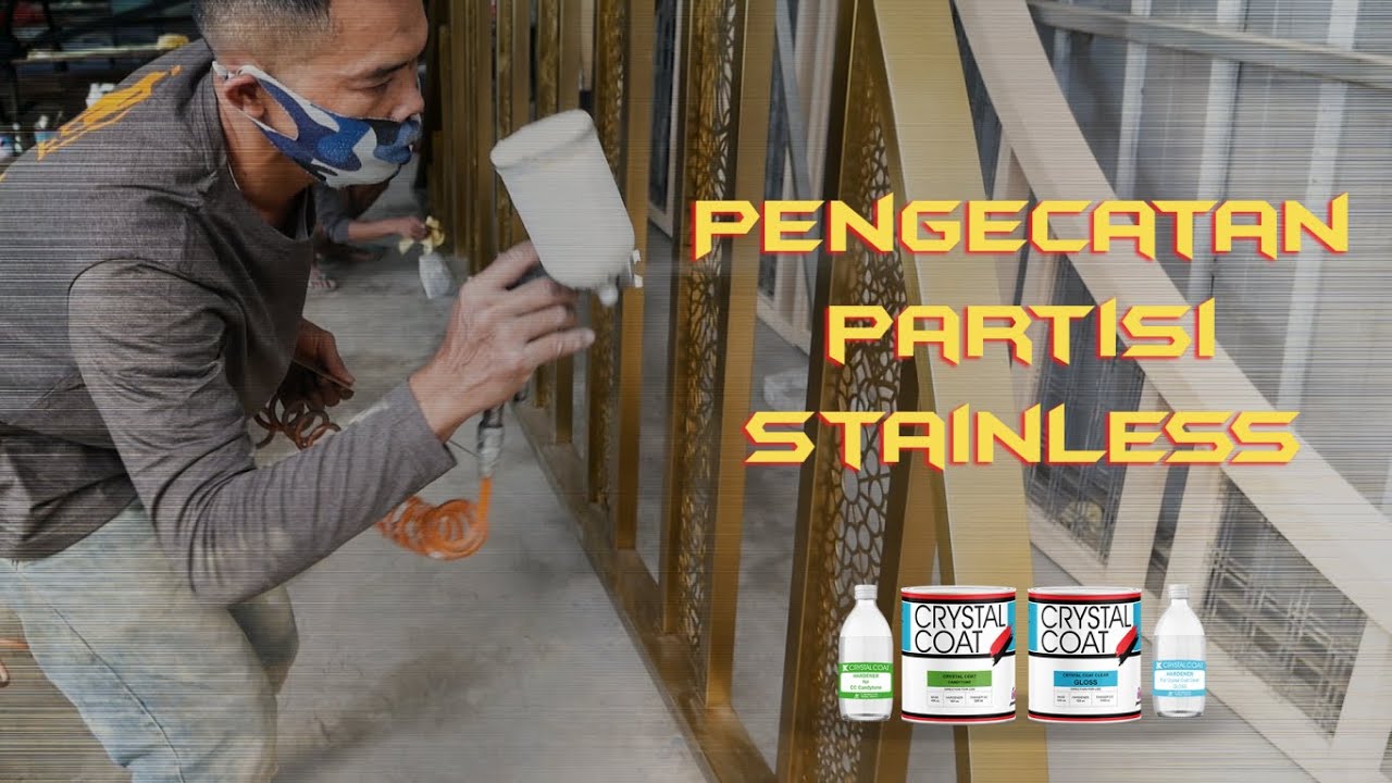 🔴Pengecatan Partisi Stainless Hairline👍