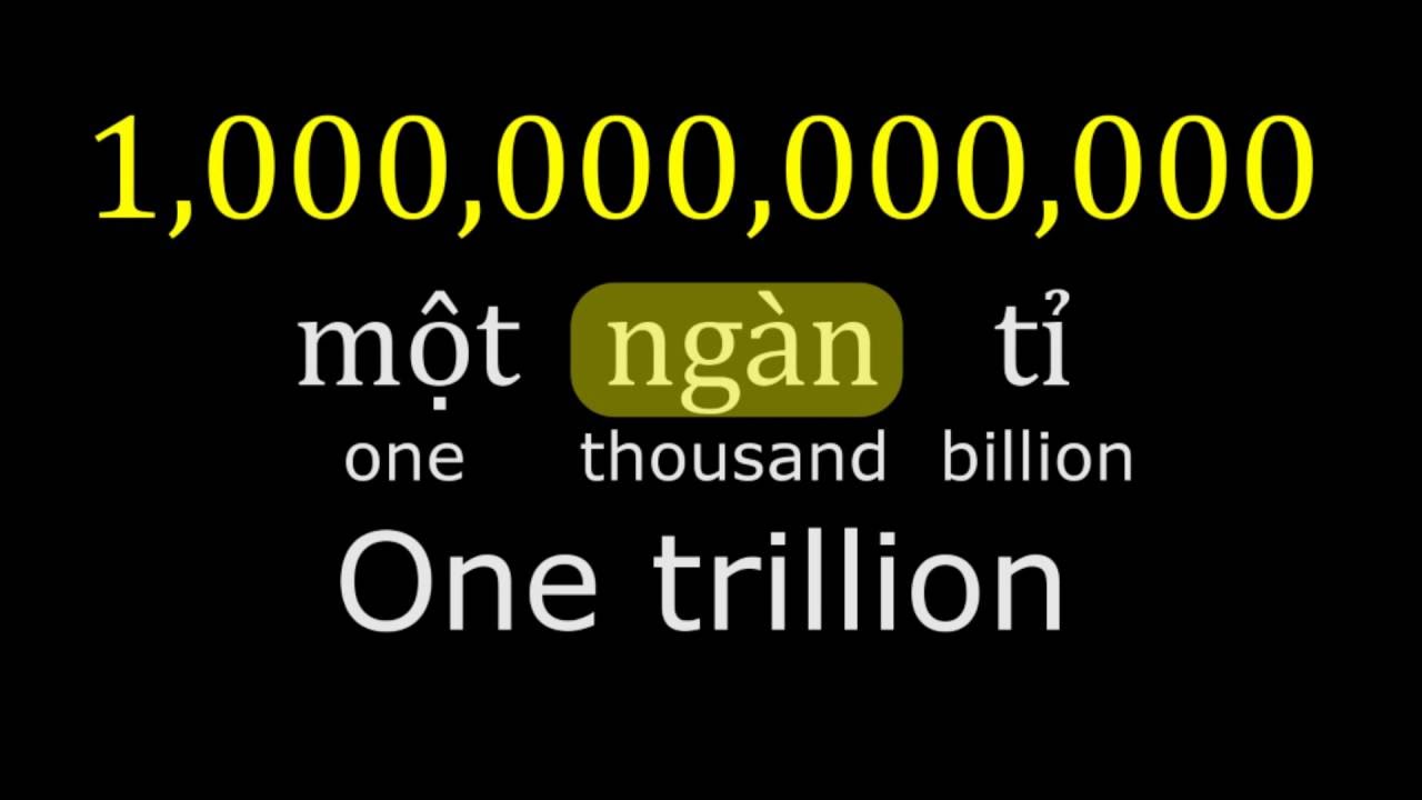 Vietnamese Lesson 7, Numbers, Count to 1 Trillion (Northern Accent)