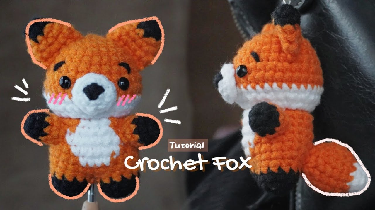 Crochet Fox keychain tutorial / Amigurumi