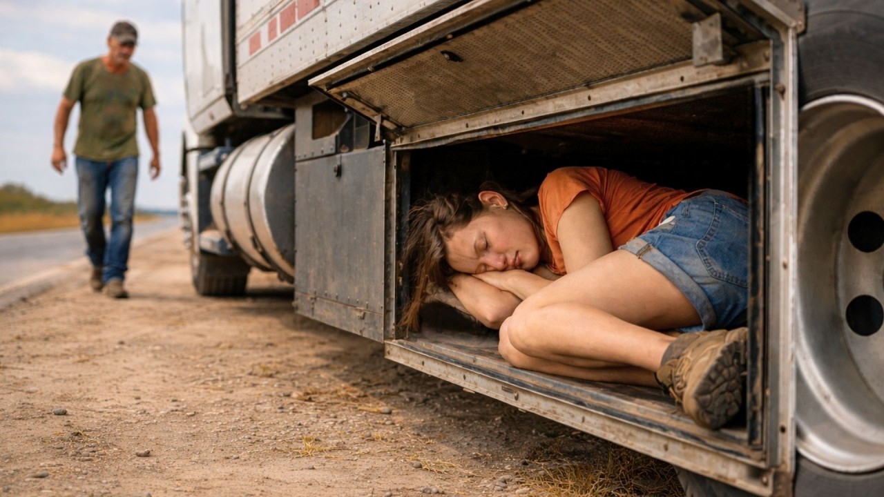 Camionero encuentra a una joven DURMIENDO bajo el camión… y descubre esto…
