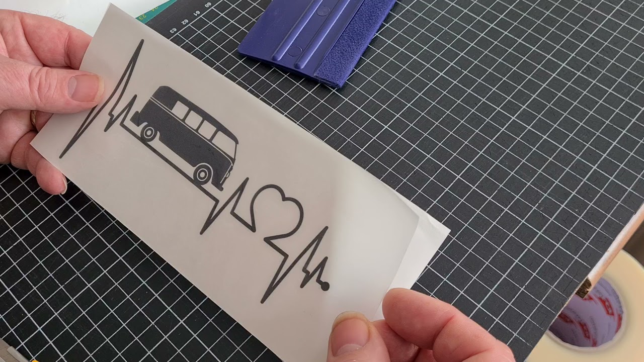 Folien Aufkleber auf &Uuml;bertragungsfolie vom Papier abl&ouml;sen leicht gemacht