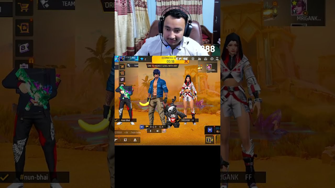 🔴[Live] FREE FIRE Top 1 Grandmaster Rank Push 😲#freefire #shortslive #verticallive #bg9gaming