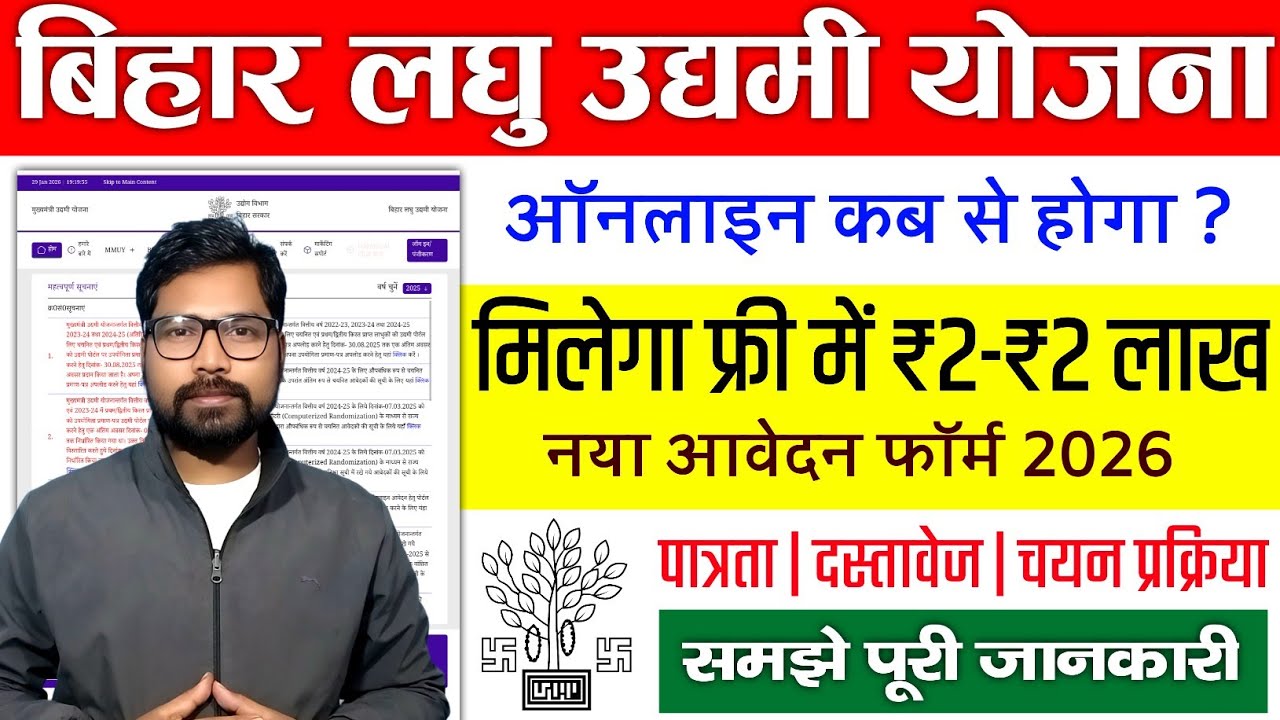 बिहार लघु उद्यमी मिलेगा फ्री में 2 लाख | Bihar Laghu Udyami Yojana 2026 Online Apply | Laghu Udyami