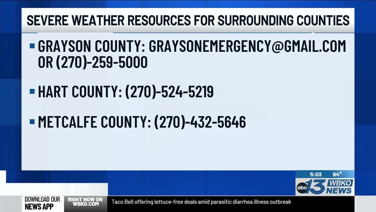 County resources available for use after severe weather damage
