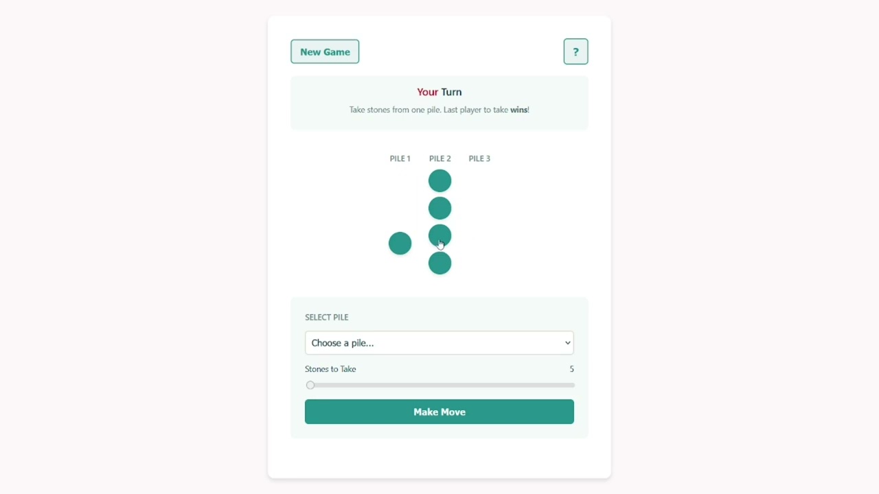 TUTORIAL for the game of nim