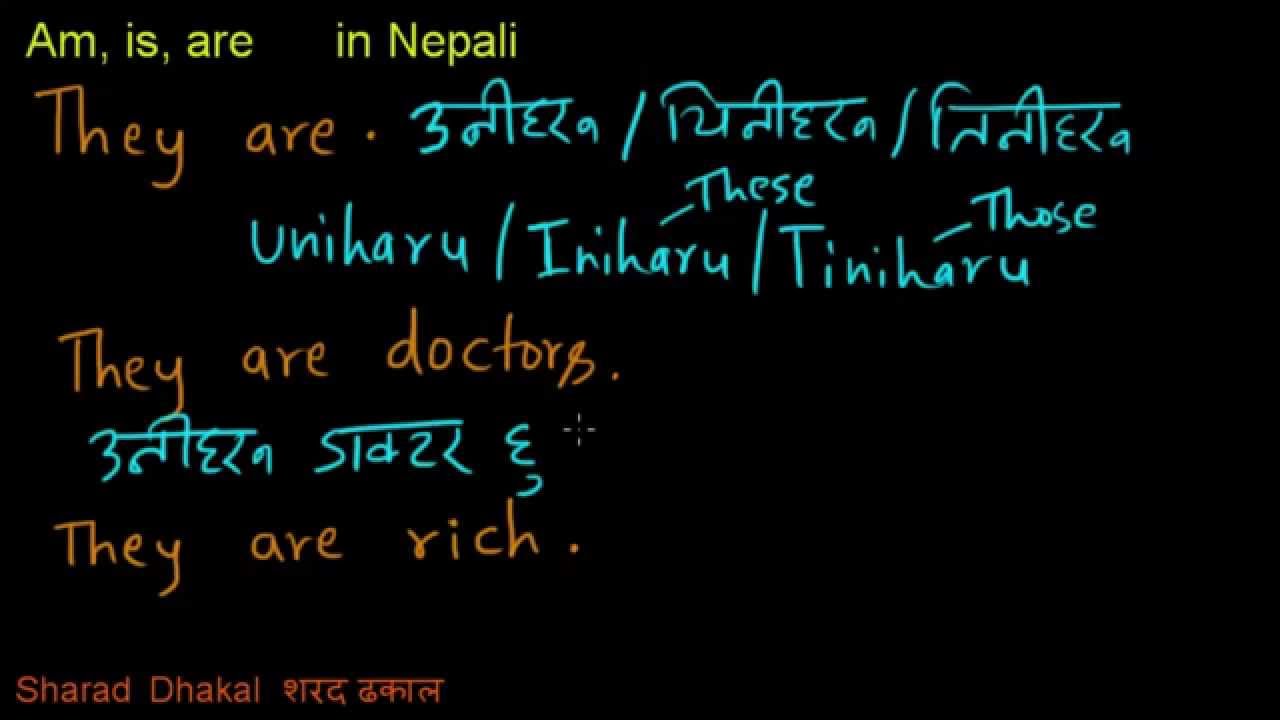 Am, is, are in Nepali Language.