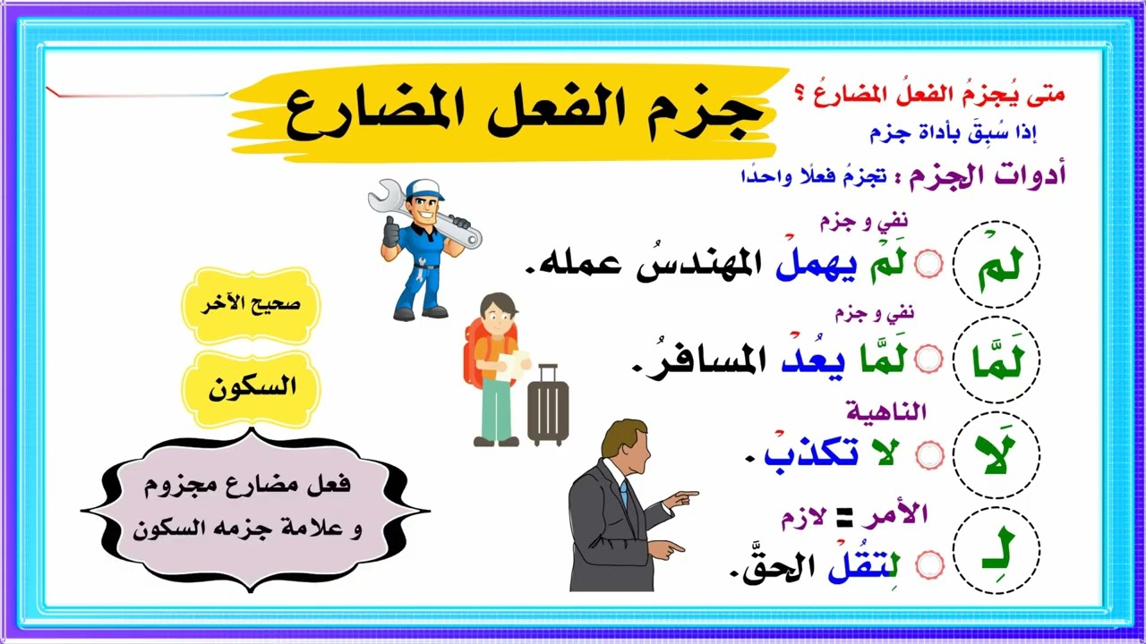 جزم الفعل المضارع | المضارع المجزوم