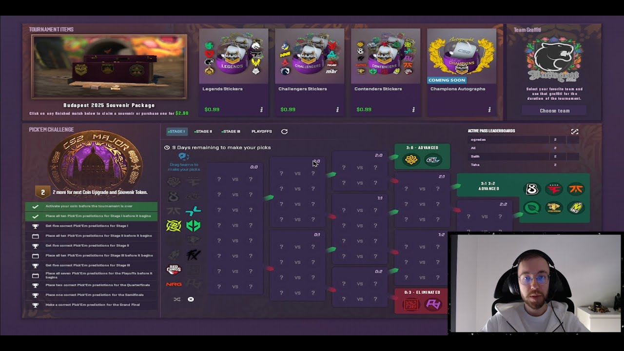CS2 STARLADDER BUDAPEST 2025 1. Aşama Tahminlerim + 20 Sticker Capsule Açılımı!