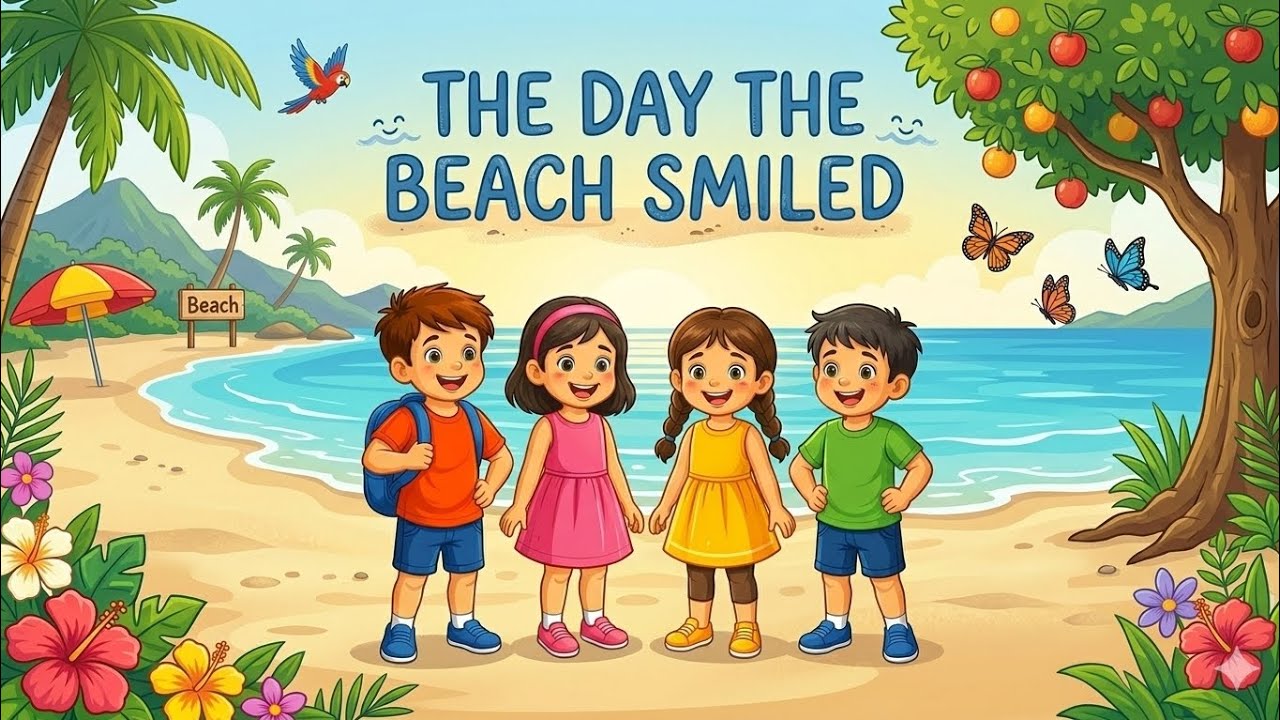 THE DAY THE BEACH SMILED | English Short Digital Story 🌊🦋📖