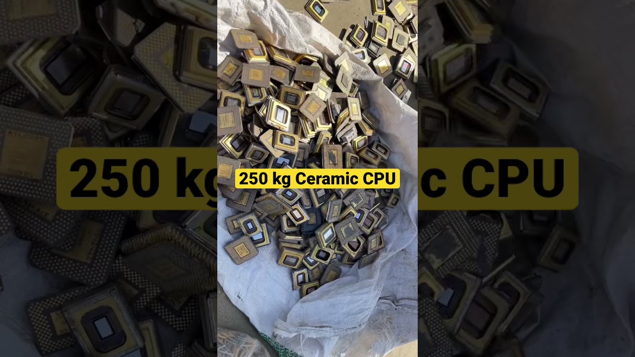 250 kg CPU processors Gold Recovery #ewaste guess How much Gold?