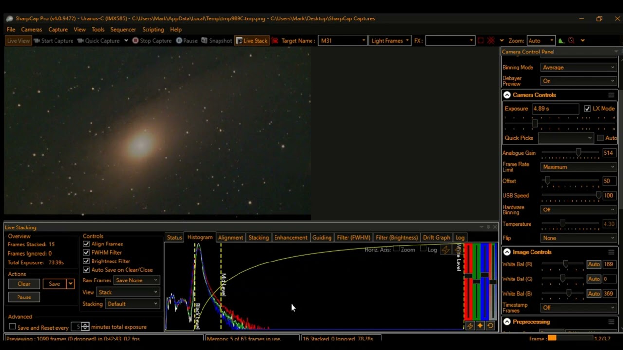Electronically Assisted Astronomy (EAA) Short Shots 1: Our galactic  neighbor the Andromeda Galaxy!