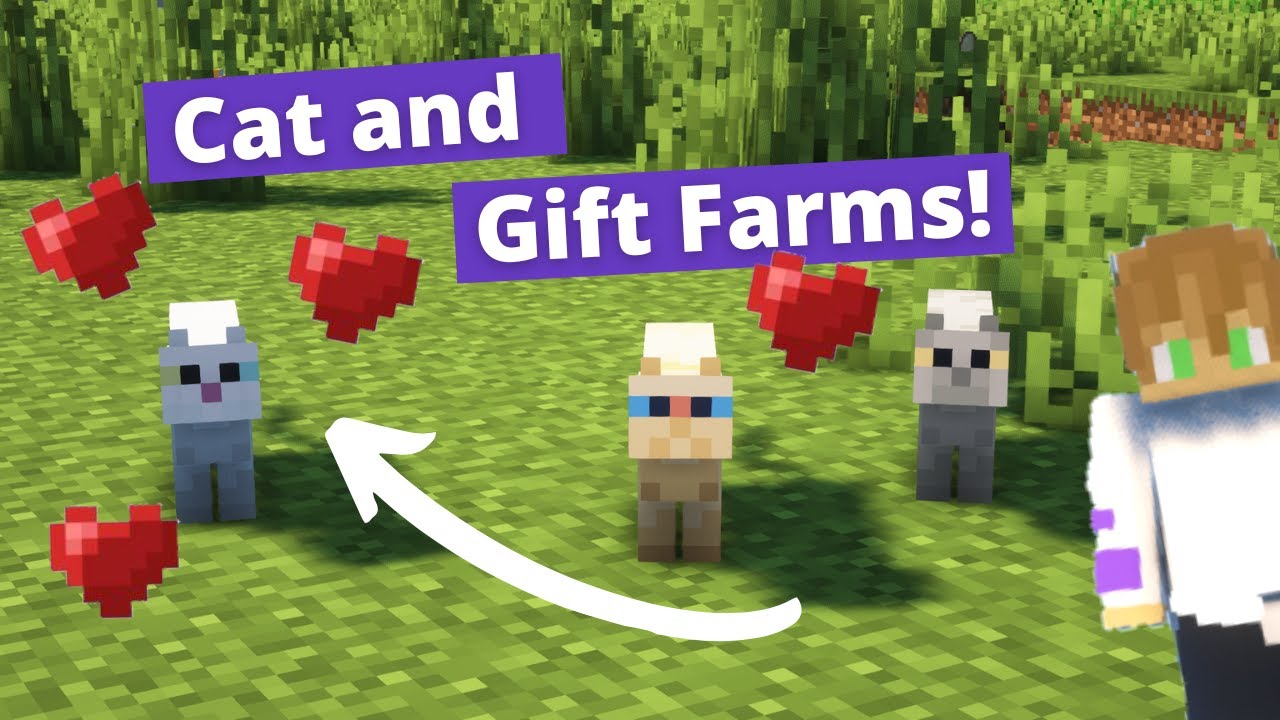 HOW TO GET MORE CATS! Cat Farm and Cat Gift Farm Minecraft Tutorial 1.18+