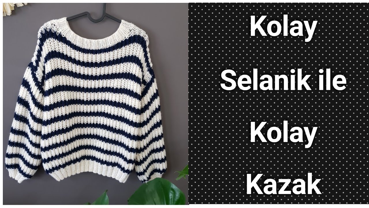 KOLAY SELANİK İKE KOLAY KAZAK😊  #knitting #knittingaddict #knittingdesign #knittingpattern #şişörgü