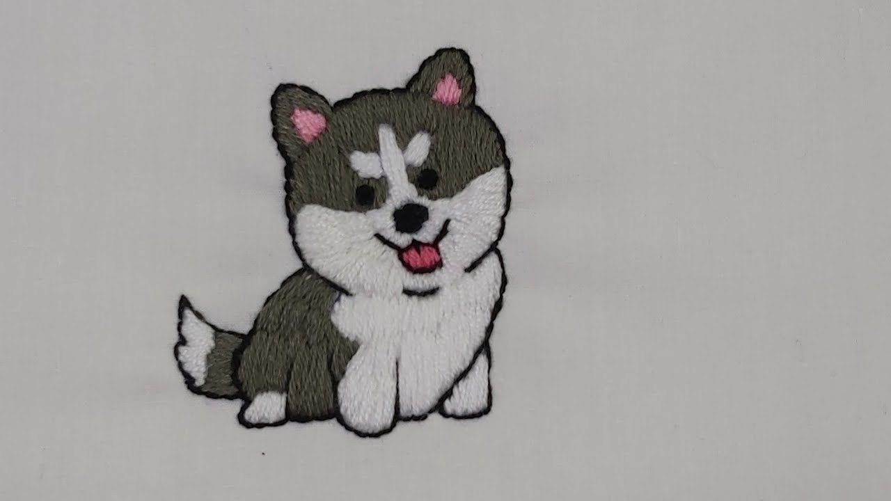 Dog hand embroidery | Siberian Husky
