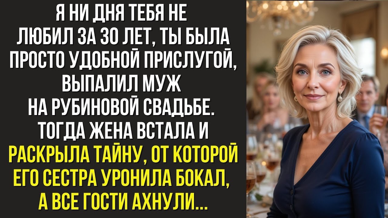 Я ни дня тебя не любил за 30 лет, ты была просто удобной прислугой, — выпалил муж