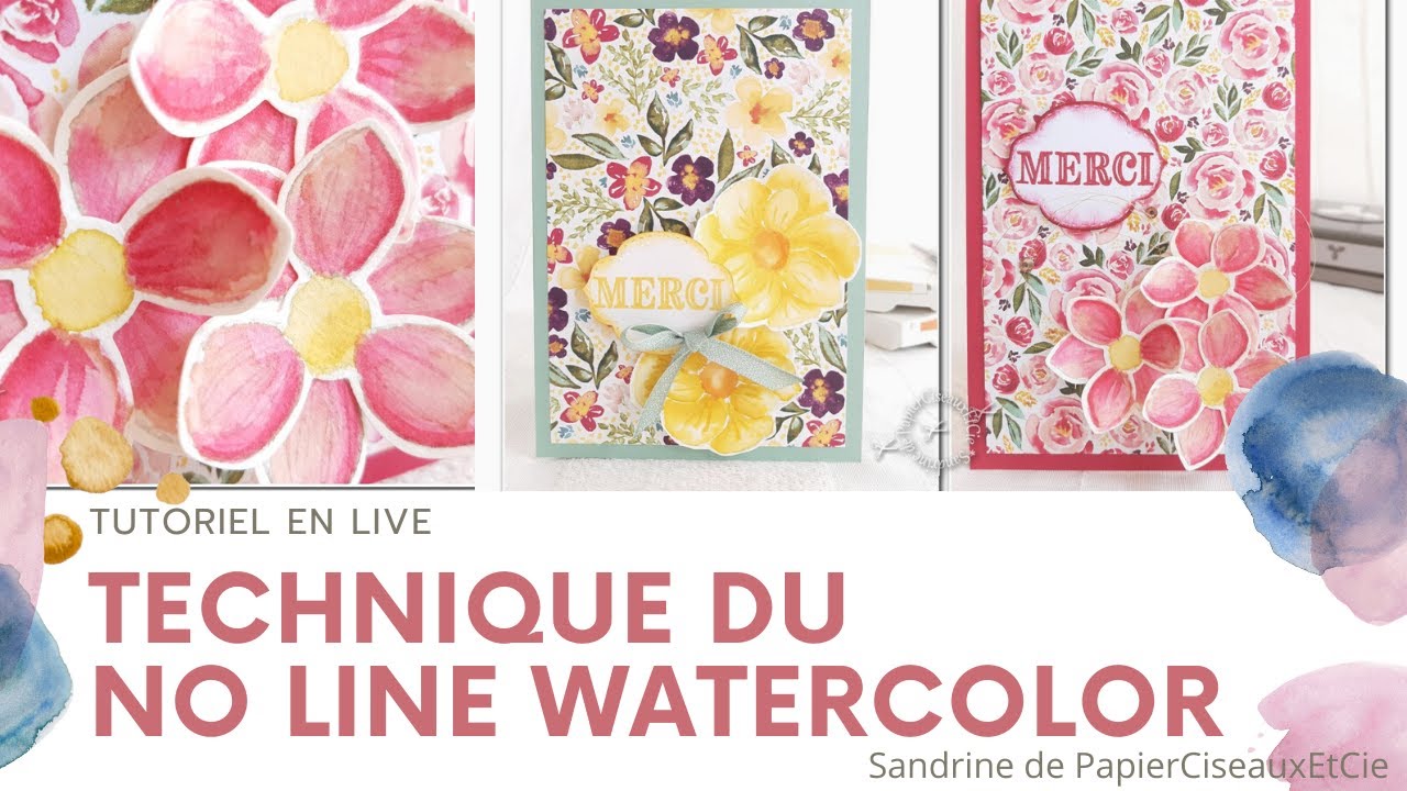 Tutoriel en live de la technique d'aquarelle: "no line watercolor"