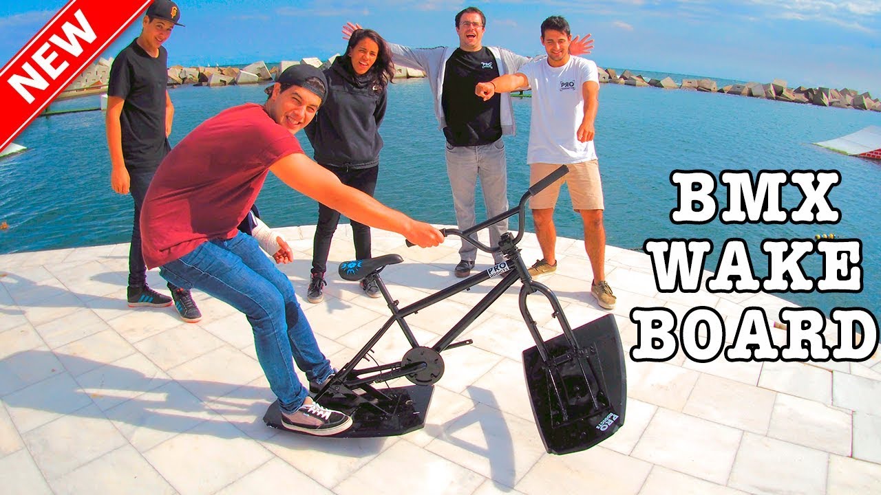 CHALLENGE ACEPTADO - SURFEANDO CON UNA BMX WAKEBOARD