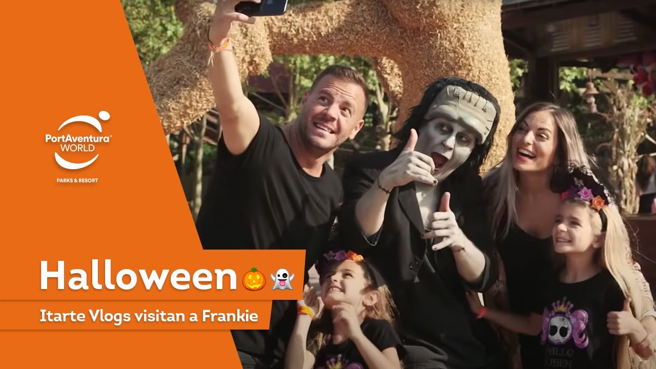 Itarte Vlogs visitan a Frankie  👨‍👩‍👧‍👧+👻 en #PortAventura World
