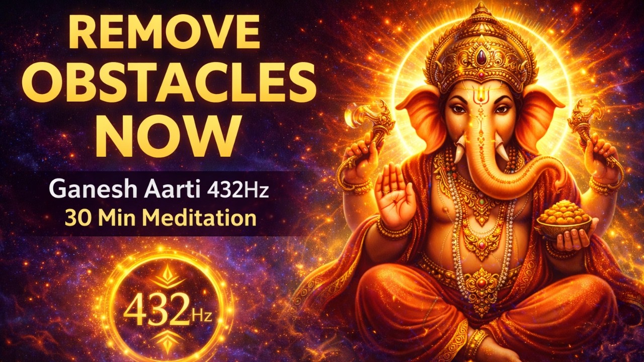 REMOVE ALL OBSTACLES NOW 🐘 Ganesh Aarti 432Hz | 30 Min Prosperity & Success Meditation