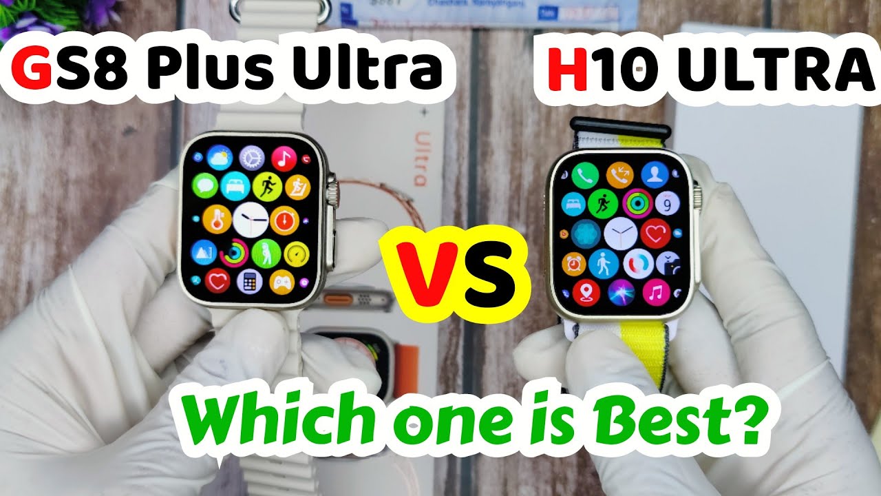 GS8+ Ultra vs H10 Ultra Smart Watch Comparison Video || Apple Watch Ultra Rellica || Lamazi Queen